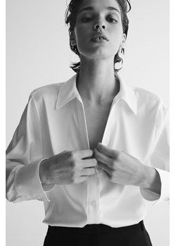 H & M - Bluzka z dekoltem w serek - Biały ze sklepu H&M w kategorii Bluzki damskie - zdjęcie 173311764