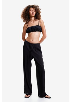 H & M - Krepowane spodnie bez zapięcia - Czarny ze sklepu H&M w kategorii Spodnie damskie - zdjęcie 173311781