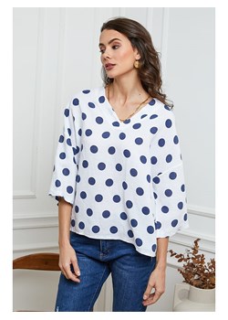 Fleur de Lin Lniana bluzka w kolorze białym ze sklepu Limango Polska w kategorii Bluzki damskie - zdjęcie 173312972