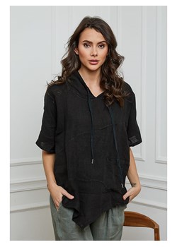 La Compagnie Du Lin Lniana bluzka w kolorze czarnym ze sklepu Limango Polska w kategorii Bluzki damskie - zdjęcie 173313002
