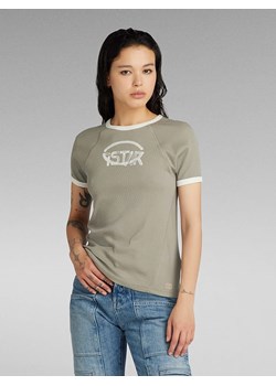 G-Star Koszulka w kolorze khaki ze sklepu Limango Polska w kategorii Bluzki damskie - zdjęcie 173313414