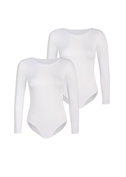 2-Pack klasyczne body damskie białe Longy, Kolor biały, Rozmiar 3XL, Teyli ze sklepu Primodo w kategorii Bluzki damskie - zdjęcie 173314201