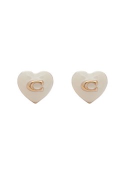 Coach Kolczyki Enamel Heart Stud Earrings 37479226GLD100 Srebrny ze sklepu MODIVO w kategorii Kolczyki - zdjęcie 173316590