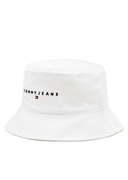 Tommy Jeans Kapelusz Tjm Linear Logo Bucket Hat AM0AM12895 Biały ze sklepu MODIVO w kategorii Kapelusze męskie - zdjęcie 173316661