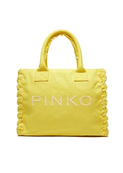 Torebka Pinko Beach Shopping PE 24 PLTT 100782 A1WQ Żółty ze sklepu eobuwie.pl w kategorii Torby Shopper bag - zdjęcie 173317052