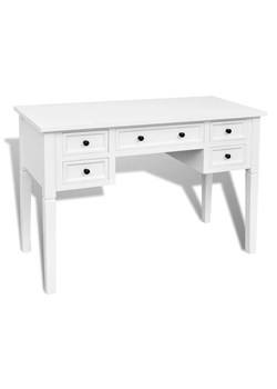 Białe minimalistyczne biurko do gabinetu - Marshal ze sklepu Edinos.pl w kategorii Biurka i sekretarzyki - zdjęcie 173318843