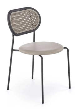 Szare nowoczesne krzesło tapicerowane - Omix ze sklepu Edinos.pl w kategorii Krzesła - zdjęcie 173319213