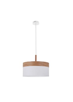 Lampa wisząca biały + drewniany - K453-Rame ze sklepu Edinos.pl w kategorii Lampy wiszące - zdjęcie 173319602