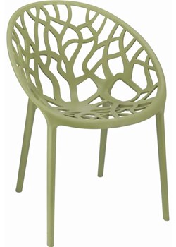 Ażurowe krzesło nowoczesne szałwiowy - Moso ze sklepu Edinos.pl w kategorii Krzesła ogrodowe - zdjęcie 173319614