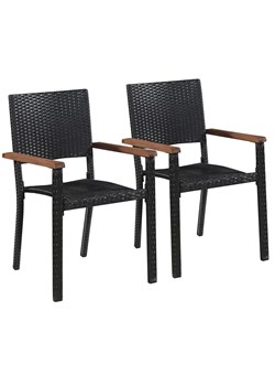 Zestaw polirattanowych krzeseł ogrodowych - Conat ze sklepu Edinos.pl w kategorii Krzesła ogrodowe - zdjęcie 173319814