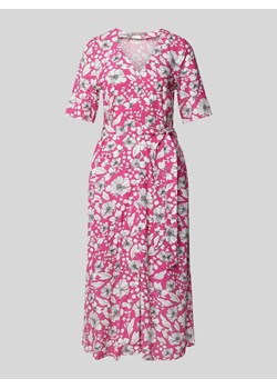 Sukienka midi z kwiatowym wzorem i wiązanym paskiem ze sklepu Peek&Cloppenburg  w kategorii Sukienki - zdjęcie 173319961