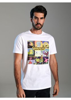 Sinsay - Koszulka SpongeBob - biały ze sklepu Sinsay w kategorii T-shirty męskie - zdjęcie 173320561