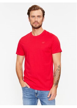 4F T-Shirt 4FAW23TTSHM0876 Czerwony Regular Fit ze sklepu MODIVO w kategorii T-shirty męskie - zdjęcie 173320703