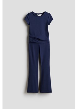 H & M - Dżersejowy komplet 2-częściowy - Niebieski ze sklepu H&M w kategorii Komplety dziewczęce - zdjęcie 173321134