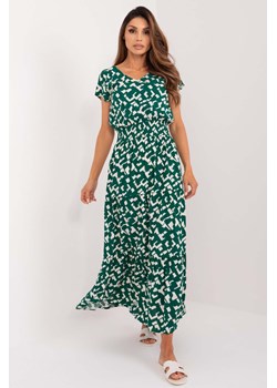 Letnia maxi sukienka z wiskozy Sublevel z zielonym printem ze sklepu 5.10.15 w kategorii Sukienki - zdjęcie 173322321