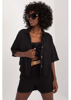 Rozpinana koszula damska oversize czarna ze sklepu 5.10.15 w kategorii Koszule damskie - zdjęcie 173322331