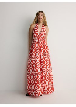 Reserved - Bawełniana sukienka maxi - pomarańczowy ze sklepu Reserved w kategorii Sukienki - zdjęcie 173322384