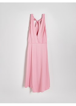 Reserved - Asymetryczna sukienka z odkrytymi plecami - fioletowy ze sklepu Reserved w kategorii Sukienki - zdjęcie 173322403