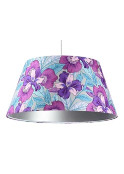 Fioletowa welurowa lampa wisząca w kwiaty - S413-Najra ze sklepu Edinos.pl w kategorii Lampy wiszące - zdjęcie 173323073