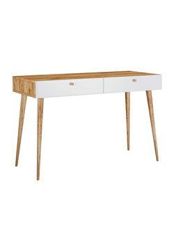 Skandynawskie biurko dąb craft + biały - Elara 6X ze sklepu Edinos.pl w kategorii Biurka i sekretarzyki - zdjęcie 173323410