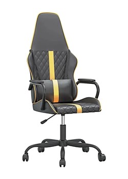 Czarno-złoty fotel gamingowy - Scordia 5X ze sklepu Edinos.pl w kategorii Krzesła biurowe - zdjęcie 173323723