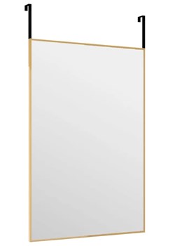 Złote lustro wiszące na drzwi w stylu Glamour - Lawis 7X ze sklepu Edinos.pl w kategorii Lustra - zdjęcie 173323821