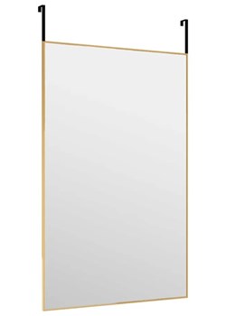 Prostokątne złote lustro wiszące w nowoczesnym stylu - Lawis 8X ze sklepu Edinos.pl w kategorii Lustra - zdjęcie 173323842