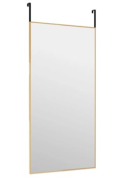 Złote prostokątne lustro wiszące na drzwi - Lawis 10X ze sklepu Edinos.pl w kategorii Lustra - zdjęcie 173323851