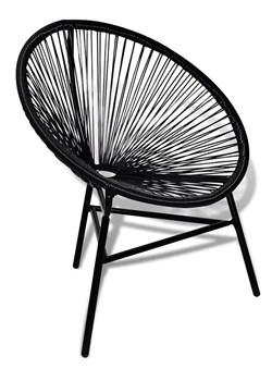 Ażurowe krzesło ogrodowe Corrigan - czarne ze sklepu Edinos.pl w kategorii Krzesła ogrodowe - zdjęcie 173323960