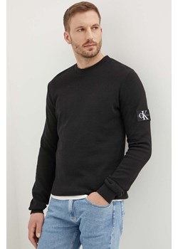 Calvin Klein Jeans bluza bawełniana kolor czarny z aplikacją ze sklepu ANSWEAR.com w kategorii Bluzy męskie - zdjęcie 173324431