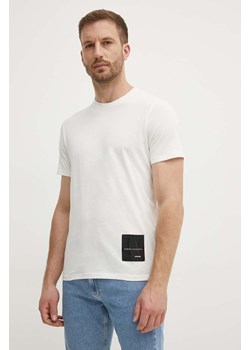 Armani Exchange t-shirt bawełniany x mixmag męski kolor beżowy gładki ze sklepu ANSWEAR.com w kategorii T-shirty męskie - zdjęcie 173324541