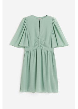H & M - Sukienka z motylkowym rękawem - Zielony ze sklepu H&M w kategorii Sukienki - zdjęcie 173324621