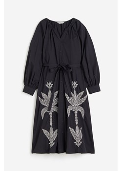 H & M - Haftowana sukienka - Czarny ze sklepu H&M w kategorii Sukienki - zdjęcie 173324653
