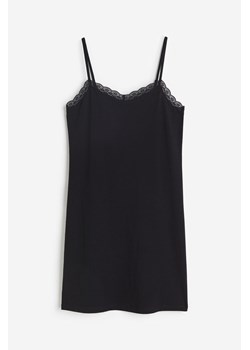 H & M - Koszulka nocna z koronką - Czarny ze sklepu H&M w kategorii Koszule nocne - zdjęcie 173324670
