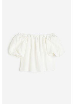 H & M - Bluzka z odkrytymi ramionami - Biały ze sklepu H&M w kategorii Bluzki damskie - zdjęcie 173324682