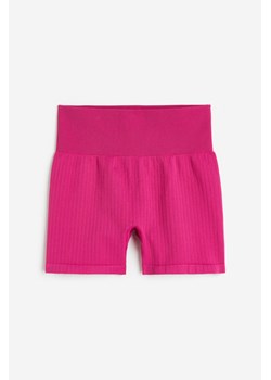 H & M - Bezszwowe szorty hotpants DryMove - Różowy ze sklepu H&M w kategorii Szorty - zdjęcie 173324683