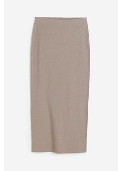 H & M - Ołówkowa spódnica z rozcięciem - Brązowy ze sklepu H&M w kategorii Sukienki - zdjęcie 173324693
