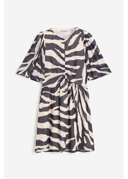 H & M - Sukienka z motylkowym rękawem - Beżowy ze sklepu H&M w kategorii Sukienki - zdjęcie 173324701