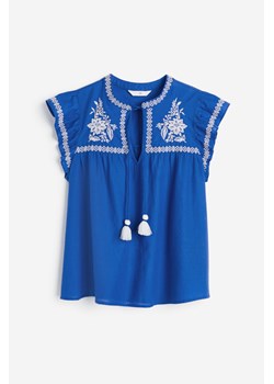 H & M - Wyszywana bluzka - Niebieski ze sklepu H&M w kategorii Bluzki damskie - zdjęcie 173324743
