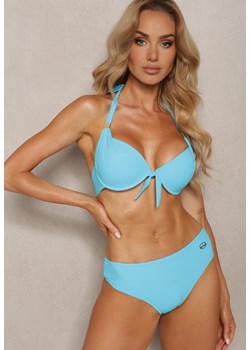 Niebieskie Bikini Stanik Wiązany na Szyi Klasyczne Figi Hamefia ze sklepu Renee odzież w kategorii Stroje kąpielowe - zdjęcie 173327862