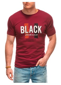 T-shirt męski z nadrukiem 1967S - czerwony ze sklepu Edoti w kategorii T-shirty męskie - zdjęcie 173328302