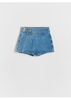 Reserved - Jeansowe szorty imitujące spódnicę - niebieski ze sklepu Reserved w kategorii Spodenki dziewczęce - zdjęcie 173329102