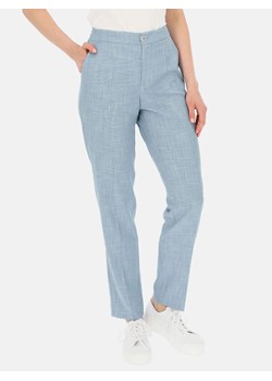 Niebieskie spodnie damskie w kant Potis & Verso Dorian ze sklepu Eye For Fashion w kategorii Spodnie damskie - zdjęcie 173330462