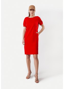 Czerwona bawełniana sukienka z kieszeniami ze sklepu Molton w kategorii Sukienki - zdjęcie 173331971