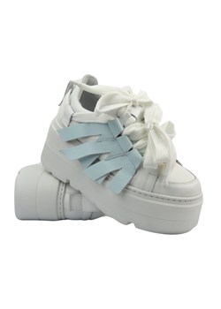 Sportowe buty damskie na platformie - Eksbut 2F-7033-L91/S83, białe ze sklepu ulubioneobuwie w kategorii Buty sportowe damskie - zdjęcie 173332892