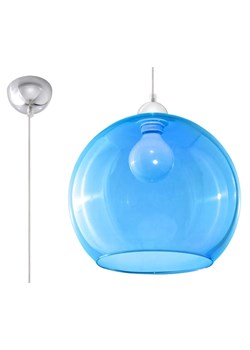 Okrągła lampa wisząca kula E830-Bals - niebieski ze sklepu Edinos.pl w kategorii Zestawy mebli do przedpokoju - zdjęcie 173333104