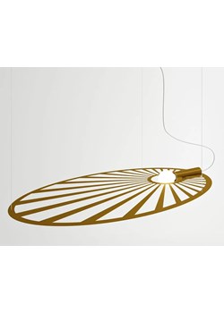 Złota nowoczesna lampa wisząca nad stół - EX596-Lehdes ze sklepu Edinos.pl w kategorii Lampy wiszące - zdjęcie 173333184