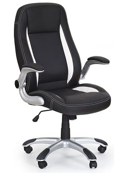 Czarny fotel obrotowy tapicerowany do komputera - Jowisz ze sklepu Edinos.pl w kategorii Krzesła biurowe - zdjęcie 173333233