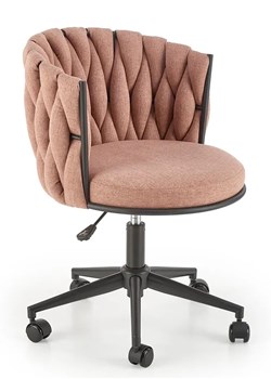 Różowy nowoczesny fotel obrotowy - Ermo ze sklepu Edinos.pl w kategorii Krzesła biurowe - zdjęcie 173333551