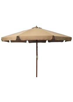 Okrągły parasol ogrodowy taupe - Karcheros ze sklepu Edinos.pl w kategorii Parasole ogrodowe - zdjęcie 173333642